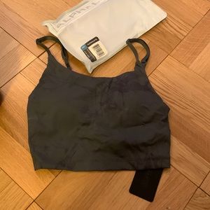 Alphalete force crop in stained storm grey NWT